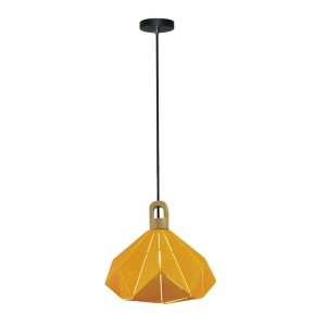 Oprawa Wisząca V-TAC Drewno Żółty Pastel Seria Pryzmat 320x270mm VT-7323  5 Lat Gwarancji