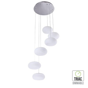 Oprawa Zwieszana V-TAC 72W LED Wisząca Triac Ściemnialna Biała VT-7390 3000K 6500lm 3 Lata Gwarancji