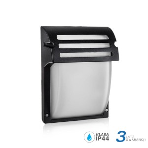 Kinkiet Zewnętrzny V-Tac Mrożone Szkło Czarny Mat Vt-754