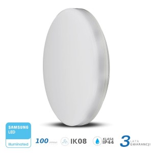 Plafon Natynkowy Okrągły V-TAC 25W LED SAMSUNG CHIP IP44 100lm/W VT-8066 6400K 2500lm 3 Lata Gwarancji