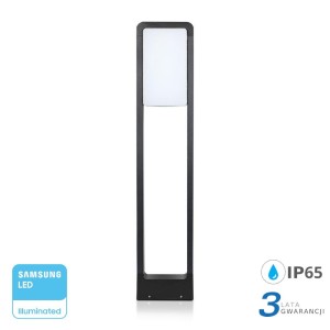 Słupek Ogrodowy 10W LED SAMSUNG CHIP Czarny IP65 VT-33 6400K 900lm 3 Lata Gwarancji