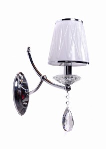 Lumina Deco Lampa Ścienna Kinkiet Kryształowy Chromowany Dominni W1