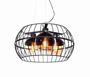 Lumina Deco Lampa Wisząca Loft Czarna Optis