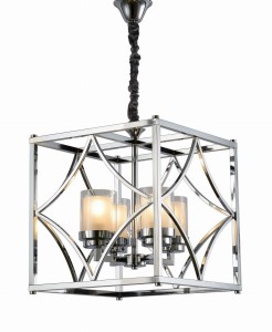 Lumina Deco Lampa Wisząca Loft Chromowana Quadrato