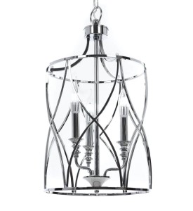 Lumina Deco Lampa Sufitowa Art Deco Chromowana Elmont W3