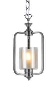 Lumina Deco Lampa Wisząca Loft Chromowana Atlanta W1