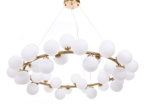 Lumina Deco Nowoczesna Lampa Wisząca Mosiężna Marsiada W40