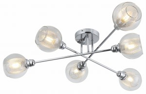 Lampa wisząca Dixi chromowy 6xE14 36-61362 - Candellux Lighting