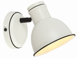 Kinkiet Candellux Zumba 91 biały z czarnym kloszem 1×E14