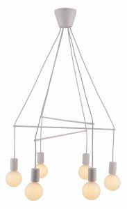 Alto Lampa Wisząca 6X40W E27 Biały Matowy