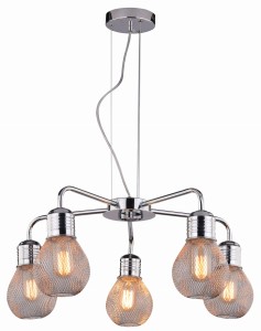 Lampa wisząca Gliva chromowy 5xE27 35-58669 - Candellux Lighting