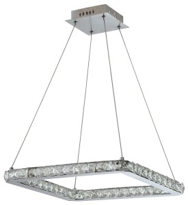 Lords Lampa Wisząca Kwadrat 42X42 24W Led Chrom