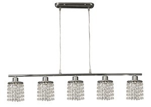 Lampa wisząca Royal chromowy, kryształki bezbarwne 5xG9 35-28115 - Candellux Lighting