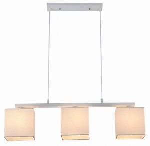 Lampa wisząca Boho biały, abażur beżowy 3xE27 33-58362 - Candellux Lighting