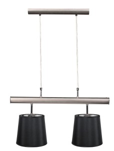 Lampa wisząca Milonga satynowy, abażur czarny 2xE27 32-53541 - Candellux Lighting