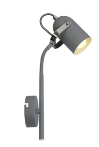 Gray Lampa Kinkiet Na Wysięgniku 1X40W E14 Szary