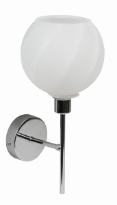 Raul Lampa Kinkiet 1X40W E14 Chrom Klosz Biały