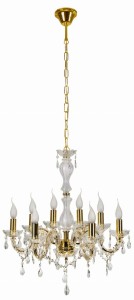 Maria Teresa Lampa Wisząca 8X40W E14 Złoty