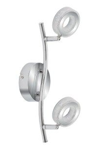 Lampa sufitowa Vinola chromowy, akryl biały 2x 92-65605 - Candellux Lighting