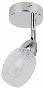 Rico Lampa Kinkiet 1X6W Led Smd Główka Okrągła 1E Z Przegubem Kd System Klosz Wymienny Chrom/Bezbarwny