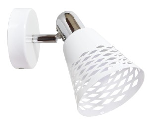 Discovery Lampa Kinkiet 1X40W E14 Chrom/ Biały