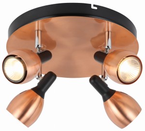 Lampa sufitowa Cross 4xGU10 miedziana 98-34878 Candellux