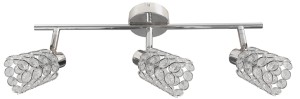 Lampa sufitowa Candellux York 93 chrom z kryształkami 3×G9