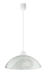 Lampa wisząca Candellux Lakonia biała szklany klosz 1×E27