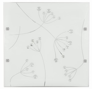 Arty Lampa Sufitowa Plafon 40X40 2X60W E27 Kryształki