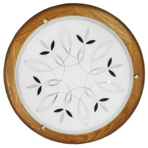 Rustica Lampa Sufitowa Plafon 30 Drewno Standard 1X60 W E27 Dąb