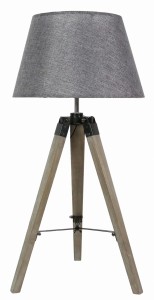 Lugano Lampa Gabinetowa 1X60W E27 Szary + Abażur O Tym Samym Indeksie
