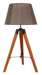 Lugano Lampa Gabinetowa 1X60W E27 Brązowy + Abażur O Tym Samym Indeksie