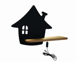 House Lampa Kinkiet 4W Led 4000K Kp Iq Kids Z Przewodem Z Wł. I Wtyczką Czarny