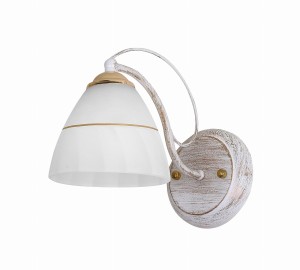 Lampa Fanetta Kinkiet 1X60W E27 Biało Złoty