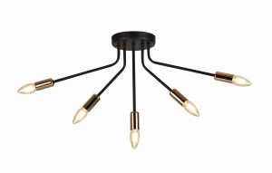 Lampa Wisząca Tiara 5X40W E14 Czarny