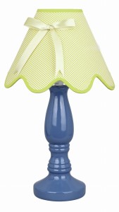 Lampka Lola Gabinetowa Niebieska 1X40W E14 Abażur Pistacja