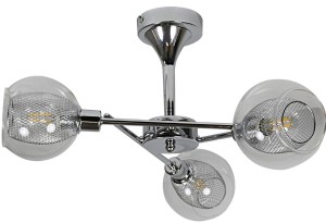 Lampa wisząca Candellux Ozzo 33 chromowa z bezbarwnym kloszem E14