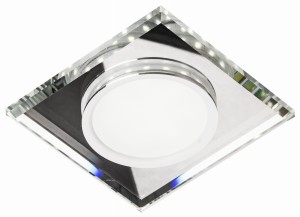 SSP-22 CH/TR+WH 8W LED 230V RING LED BIAŁY oczko sufitowe  lampa sufitowa  STAŁA  KWADRATOWA  SZKŁO TRANSPARENTNE