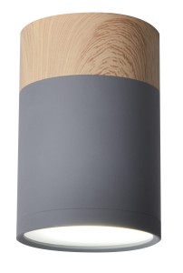 Lampa sufitowa Tuba Szaro-drewniana 1xGU10 szaro-brązowa 2284262 Candellux