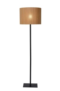 Lampa podłogowa Magius drewno jasne i ciemne, czarny E27 03729/81/30 - Lucide