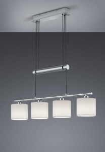 Lampa wisząca Garda srebrny i odcienie srebra, biały E14 305400401 - Trio