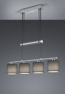Lampa wisząca Garda srebrny i odcienie srebra, szary i odcienie szarości E14 305400411 - Trio