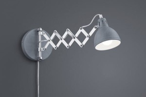Kinkiet Scissor szary i odcienie szarości, srebrny i odcienie srebra E14 R20321078 - RL