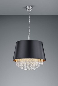 Lampa wisząca Loreley srebrny i odcienie srebra, czarny E14 309300302 - Trio