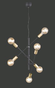 Lampa wisząca Cross czarny E27 306700632 - Trio