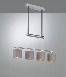 Lampa wisząca Garda srebrny i odcienie srebra, szary i odcienie szarości E14 305400441 - Trio