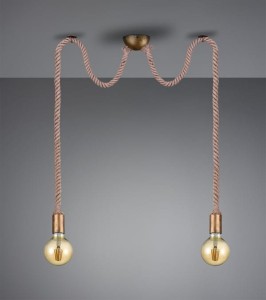Lampa wisząca Rope złoty i odcienie złota E27 310100204 - Trio