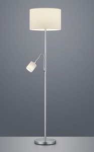Lampa podłogowa Hotel srebrny i odcienie srebra, biały E27 + E14 403900201 - Trio