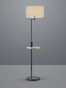 Lampa podłogowa Claas czarny, szary i odcienie szarości E27 400400132 - Trio