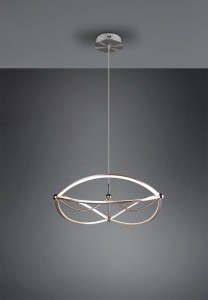 Lampa wisząca Charivari srebrny i odcienie srebra LED zintegrowany 321210107 - Trio